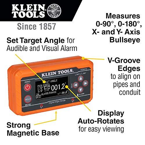 Klein Tools 935DAGL Digital Level Angle Finder with Programmable Angles