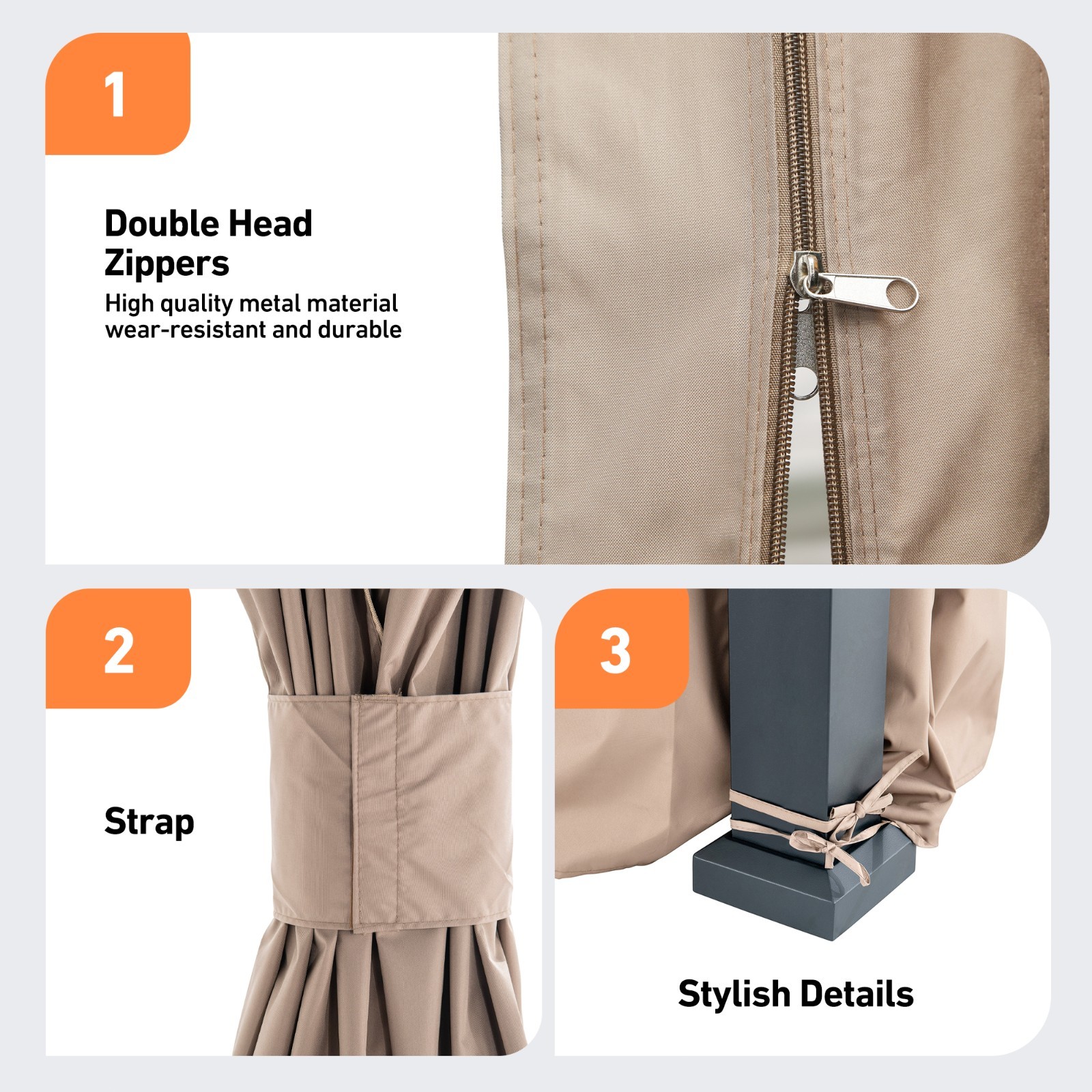 Outdoor Gazebo Privacy Curtains Replacement Universal 4/6-Panel Sidewalls