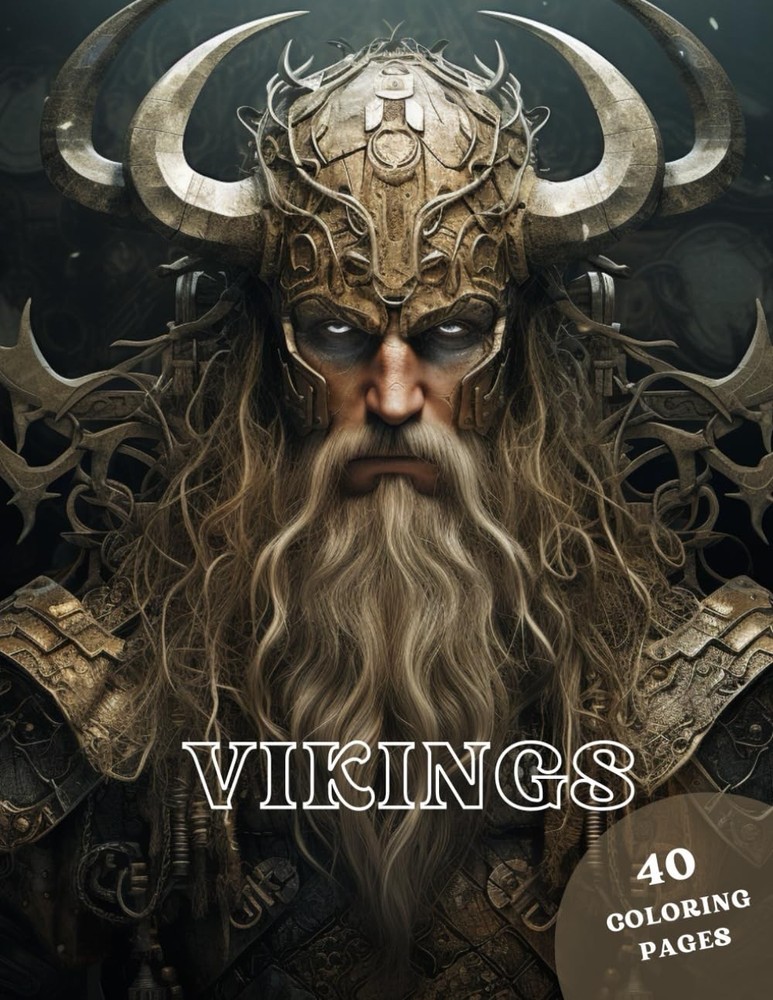Vikings coloring book for adults