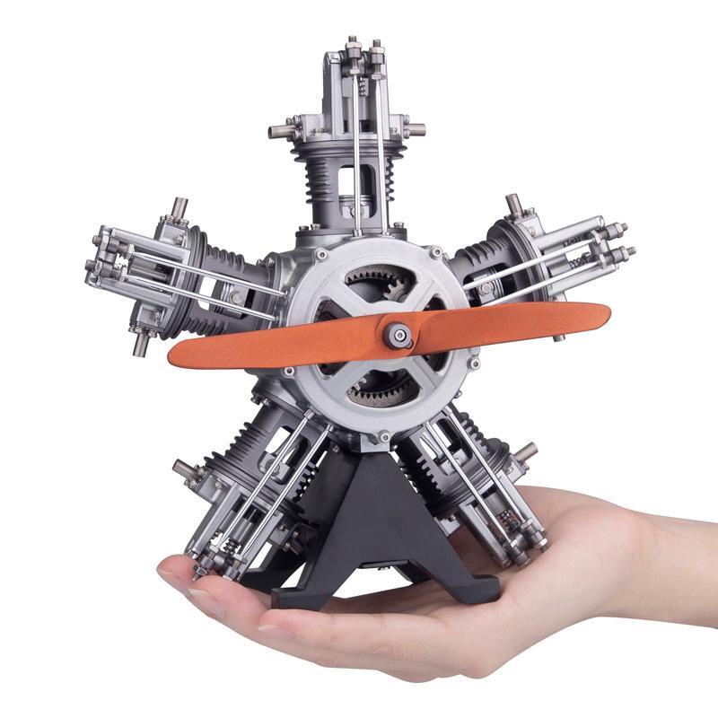 US Stock Electric Engine Five Cylinders Radial Building Kits Simulation Model