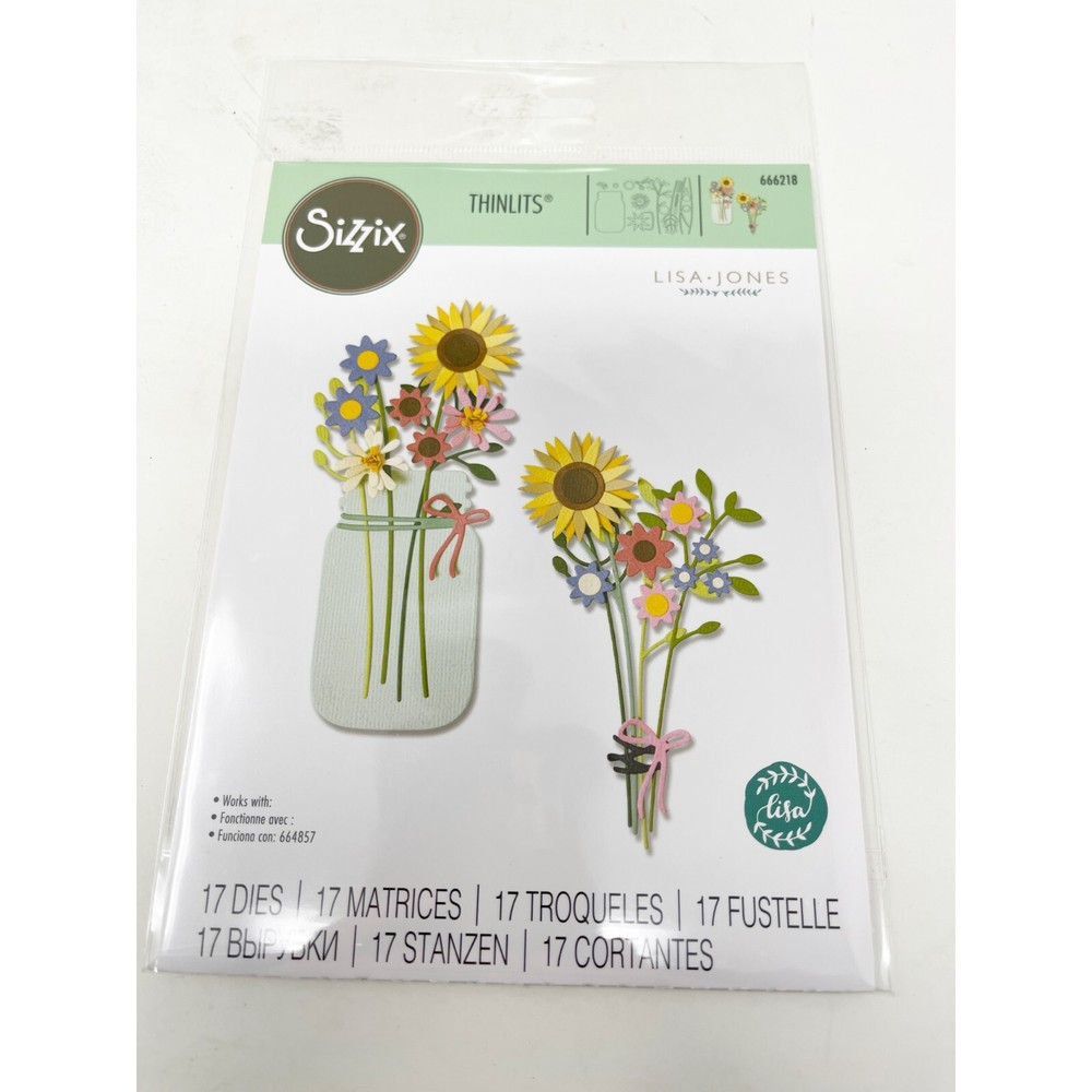 Sizzix Thinlits Floral Cutting Dies Summer Garden Flowers & Stamps Bundle NEW