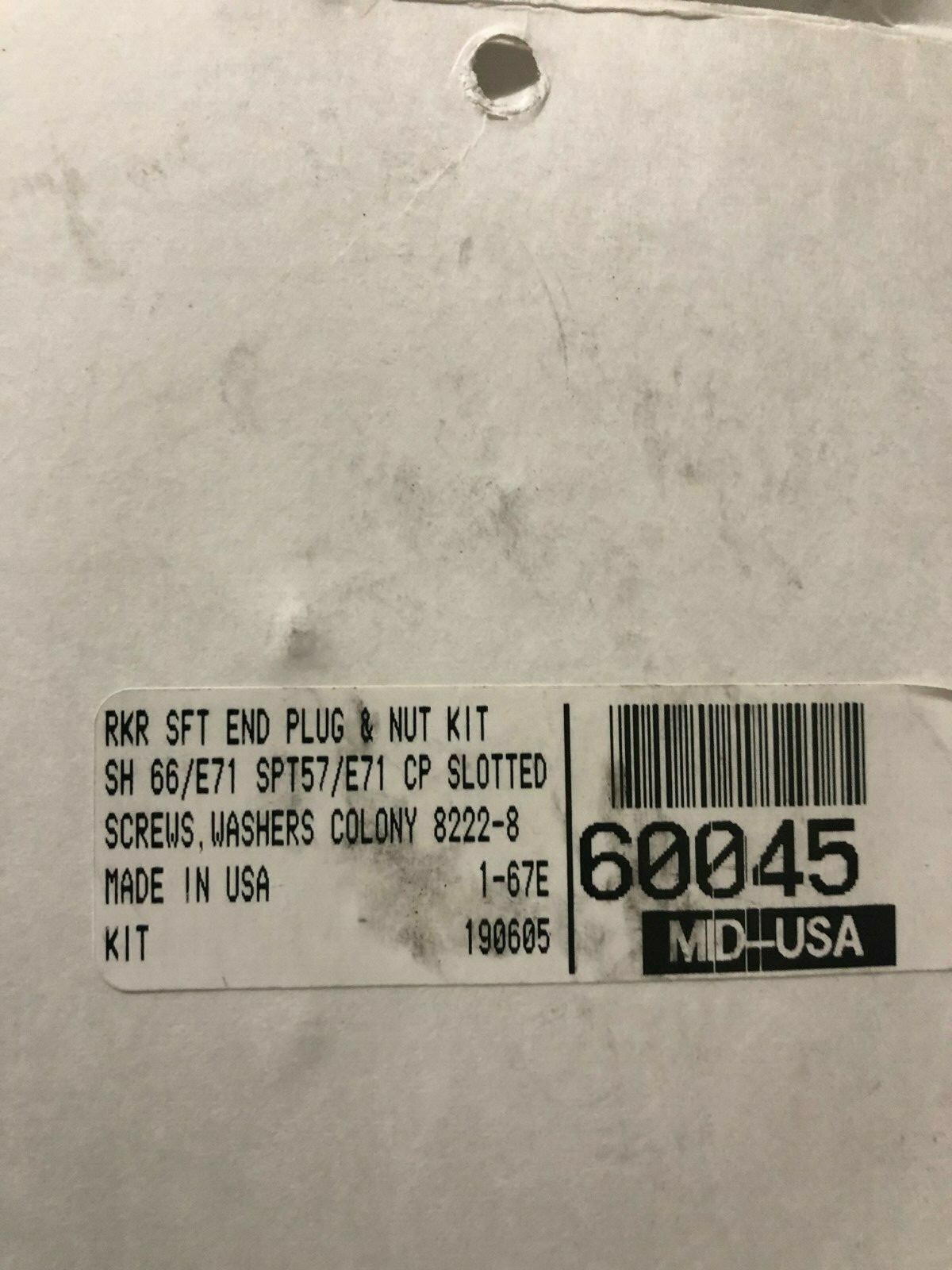 rocker shaft end plug nut kit shovel 66-E71, sportster 57-E71 slotted 57174-48