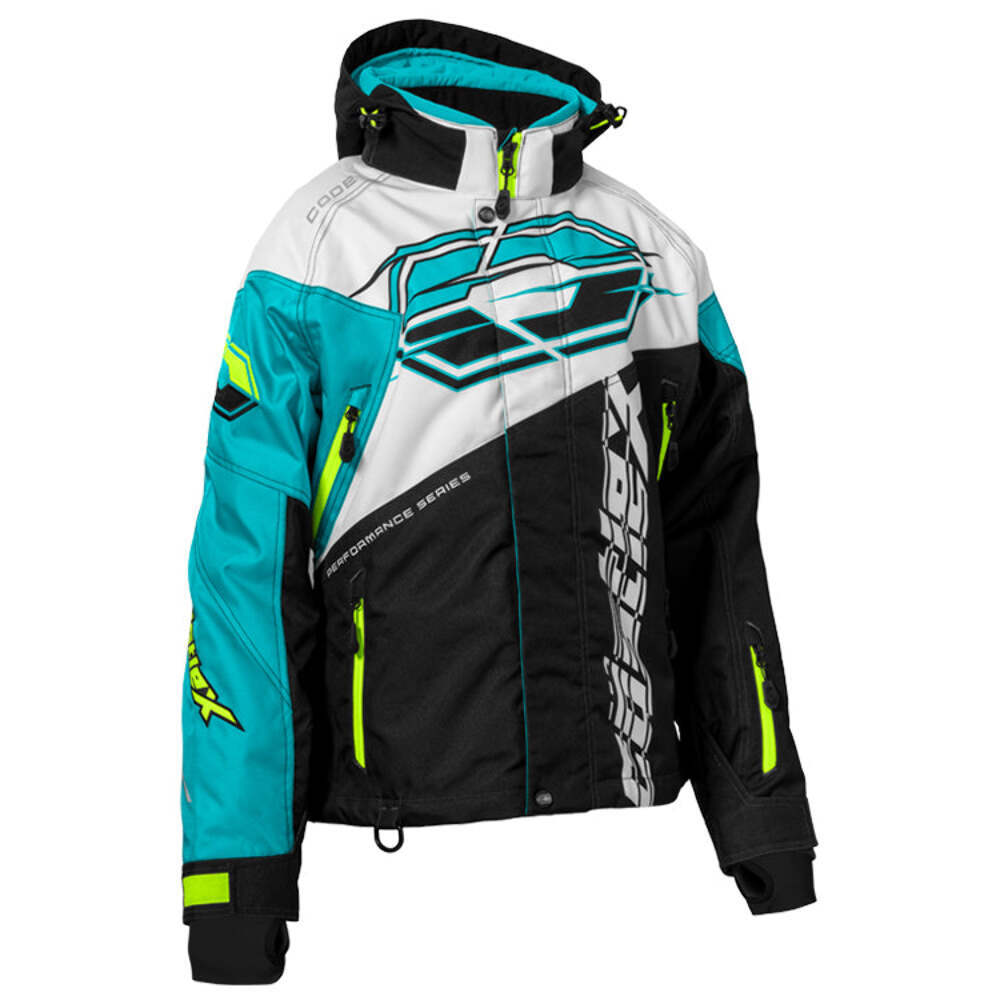 Castle X Code G3 Women's Snowmobile Jacket - Turquoise/Hi-Vis