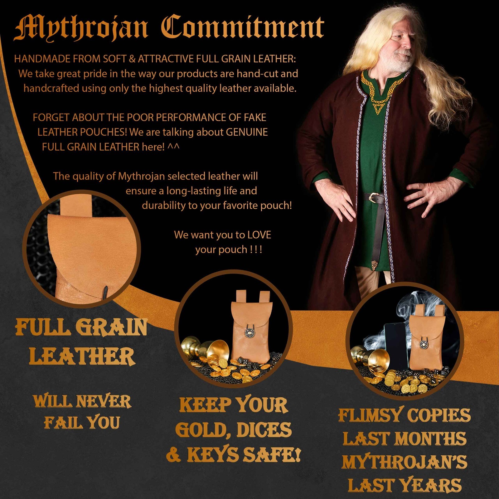 Medieval Belt Bag Handmade Leather Pouch For Renaissance Reenactments Accessory