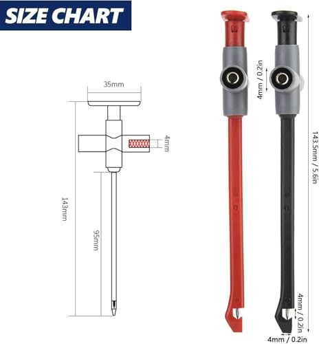 2PCS Puncture Probe P5010 Auto Repairing Multimeter Test Clip Car Testing Tool