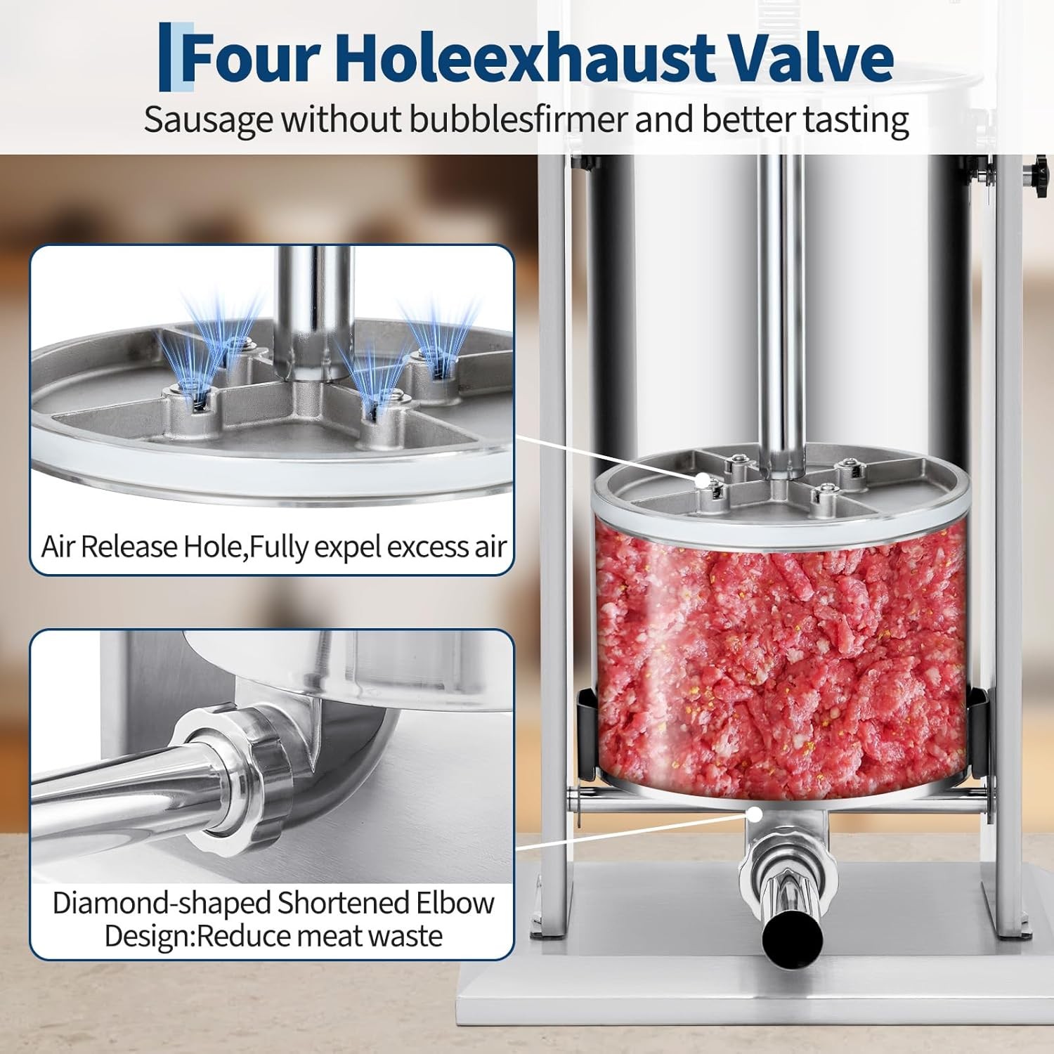 Commercial Electric 25L Sausage Stuffer 304Stainless Steel Sausage Maker Kitchen