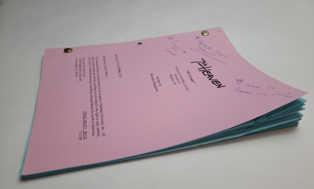 7TH HEAVEN / Brenda Hampton 2005 TV Script, Beverley Mitchell "It's Late"