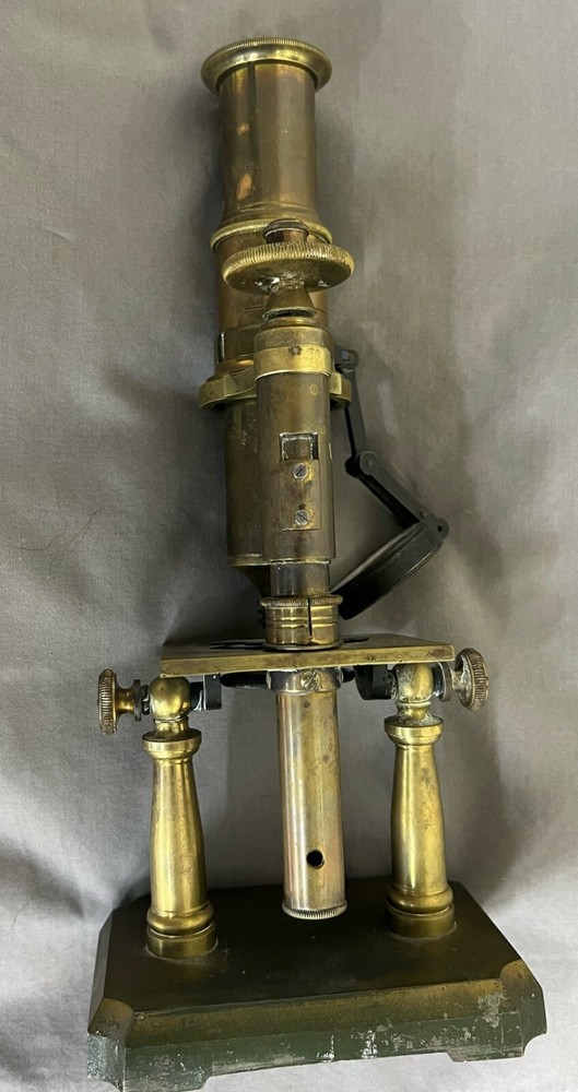ANTIQUE MONOCULAR MICROSCOPE, 1875