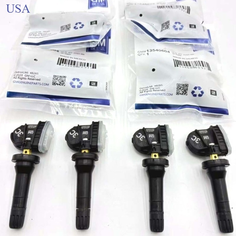 4X Genuine Tire Pressure Monitoring Sensor OEM TPMS For Chevy Model 13540604