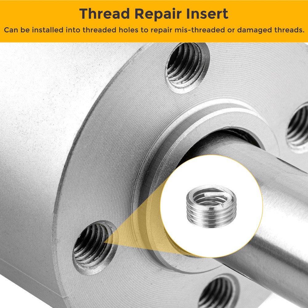 50pcs Wire Thread Inserts M3 x 0.5 x 1D Metric Helical Threaded Sleeve