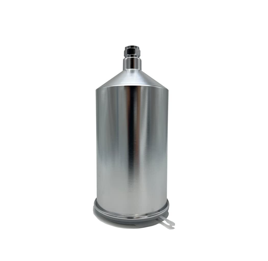 Aluminum Spray Gun Cup with Snug Fitting Press Fit Lid Size 1000CC/33.8 FL OZ