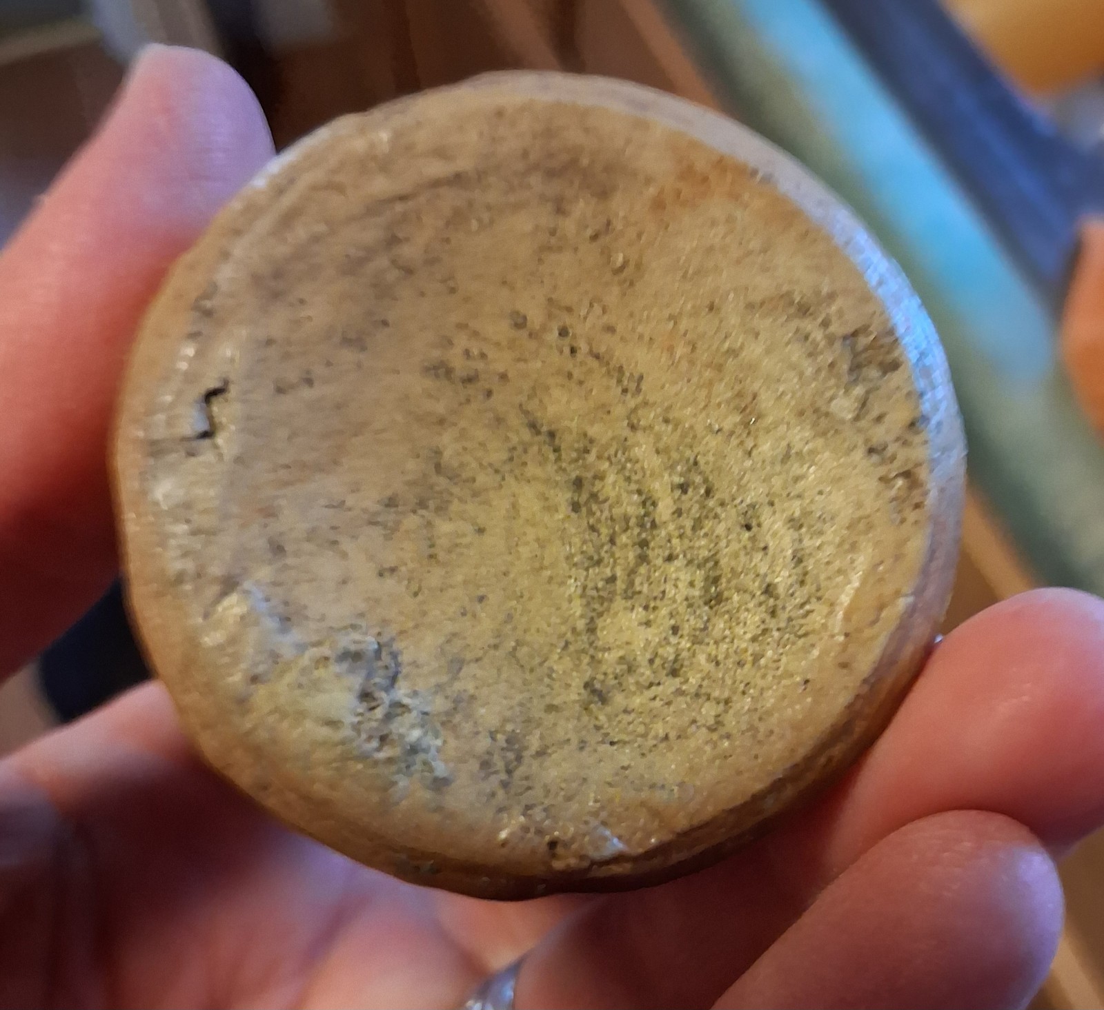 Civil War Era Brown Ceramic Stoneware Ink Bottle Collectible