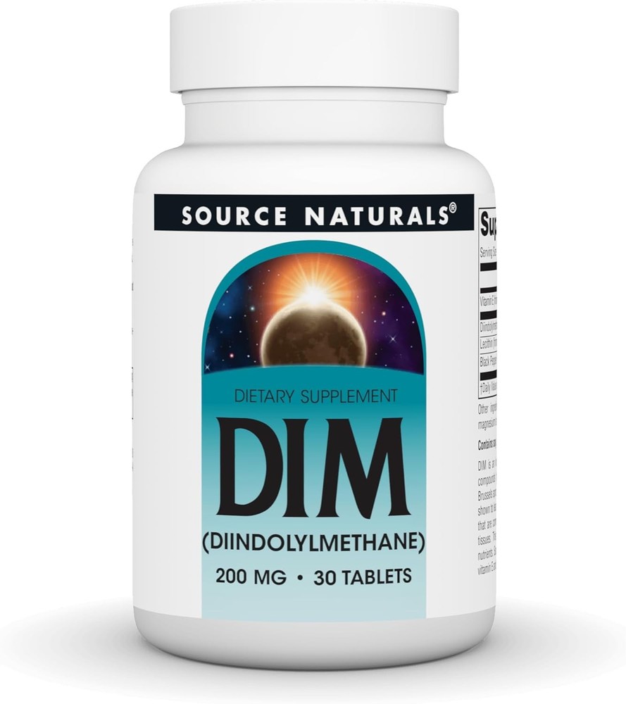 DIM, Diindolylmethane 200mg with BioPerine, Vitin E &