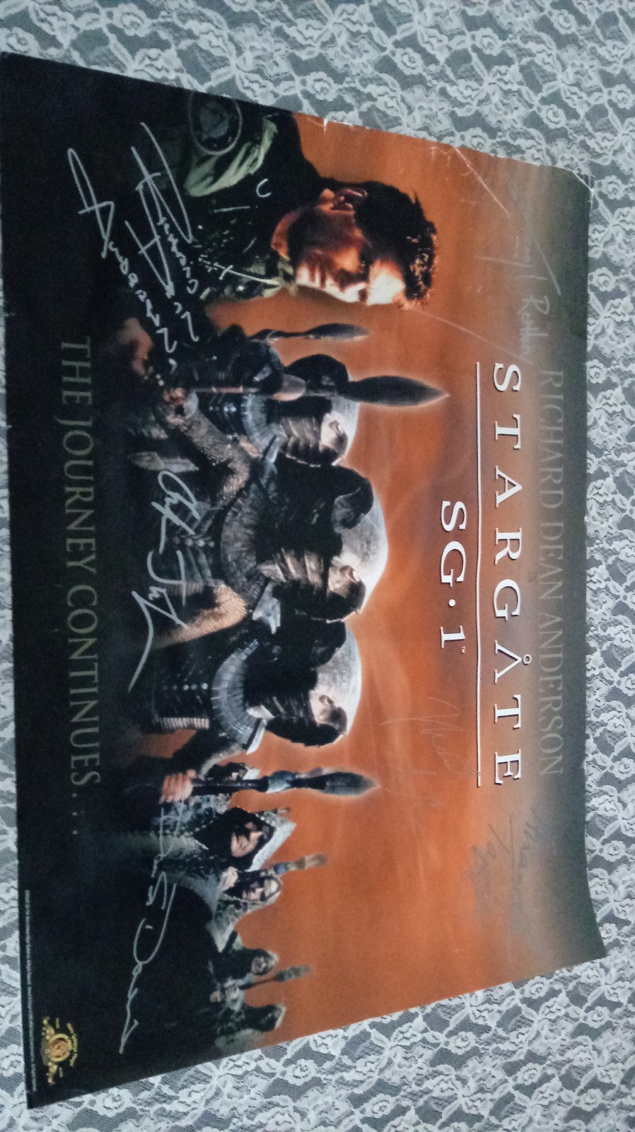 CAST SIGNED Stargate SG-1 Poster RARE 2000 MGM Home Entertainment AUTOGRAPHED