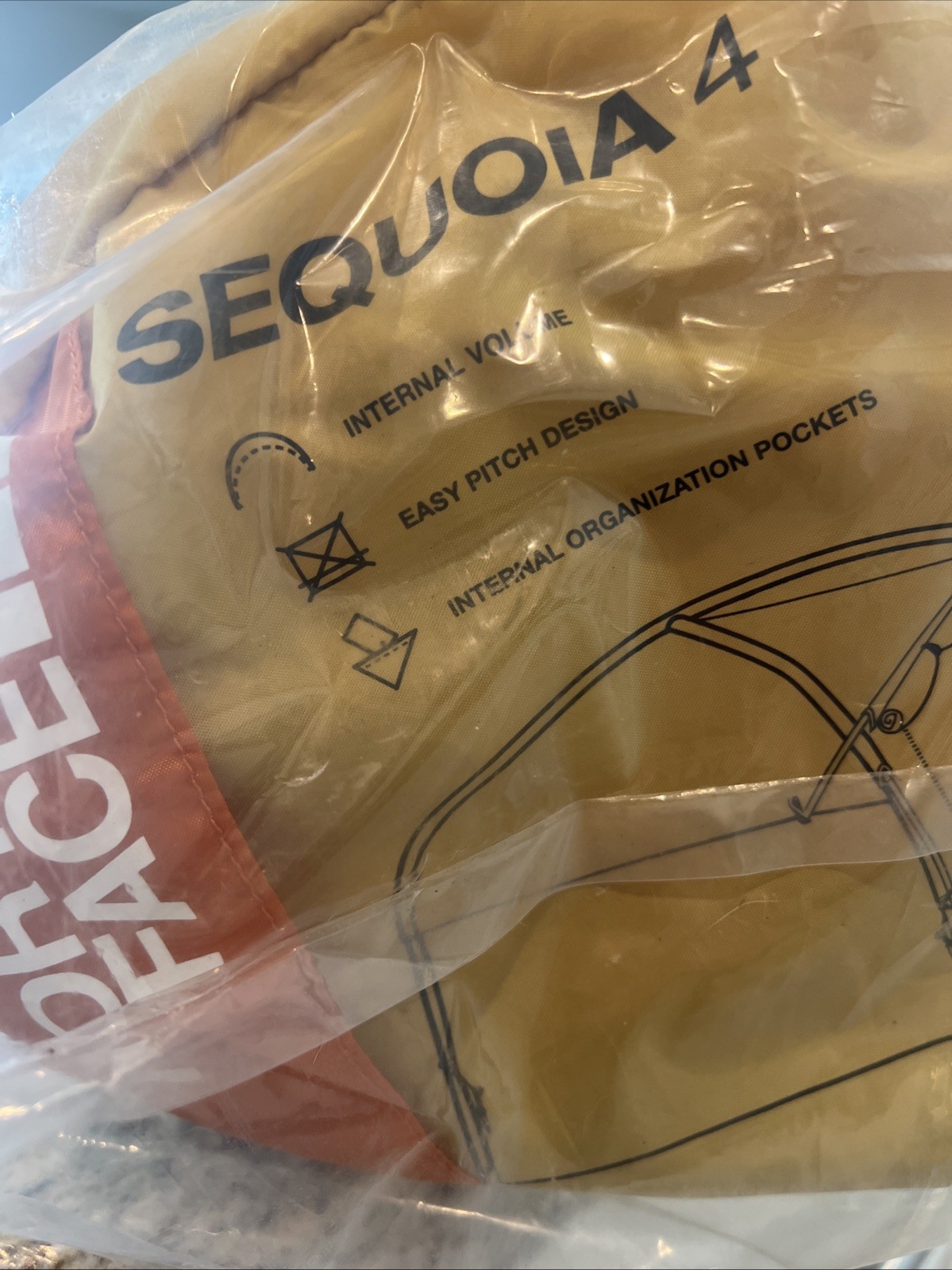 The North Face Sequoia 4 Car Camping Beach 4 Person 3 Season Tent - Yellow Silt