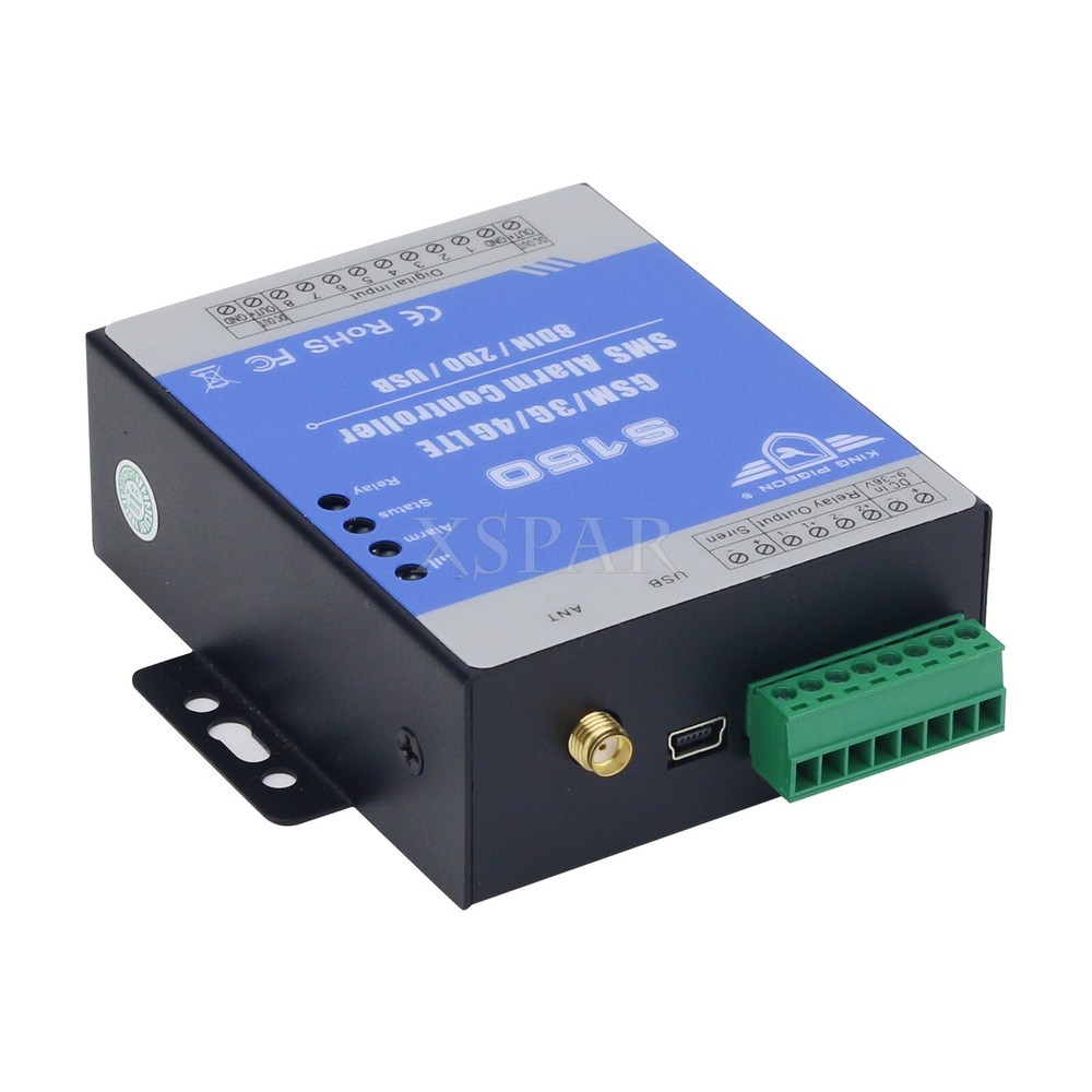Alarm Controller SMS Relay Switch 8DIN 2DO USB S150 2G Version top 8-Channel SMS