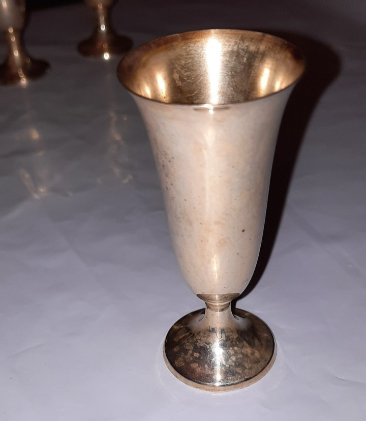 Gorham Sterling cordial goblets 3" 6 Quantity