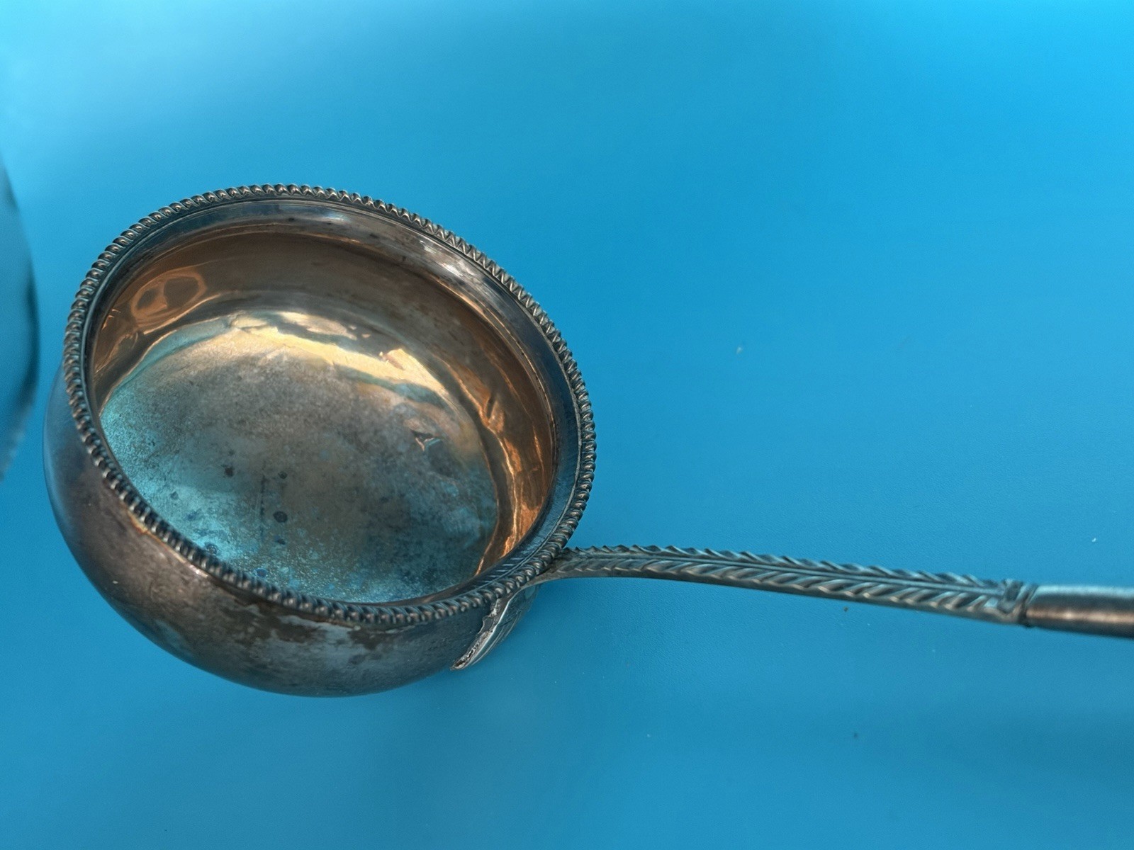 Antique 18th c. English Silver Toddy Punch Ladle