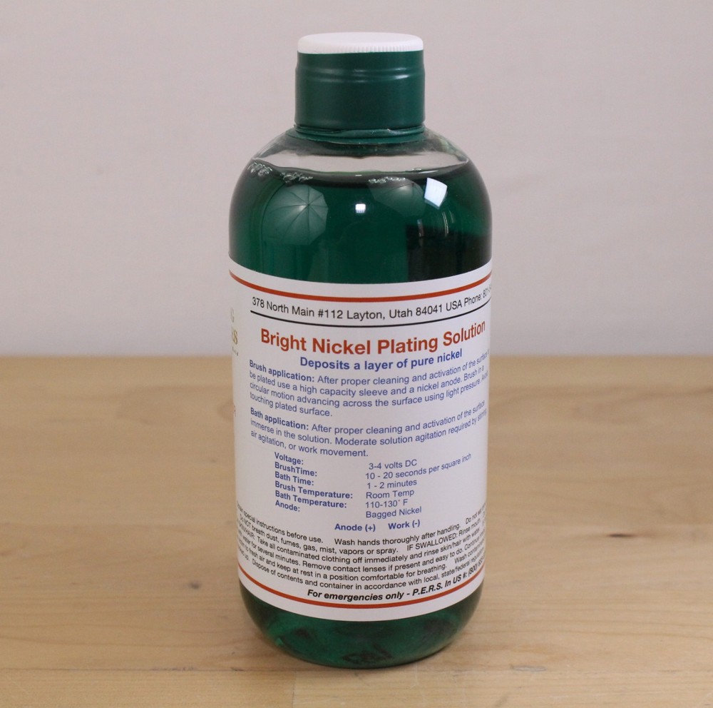 Bright Nickel Plating Solution 250mL by Gold Plating Services