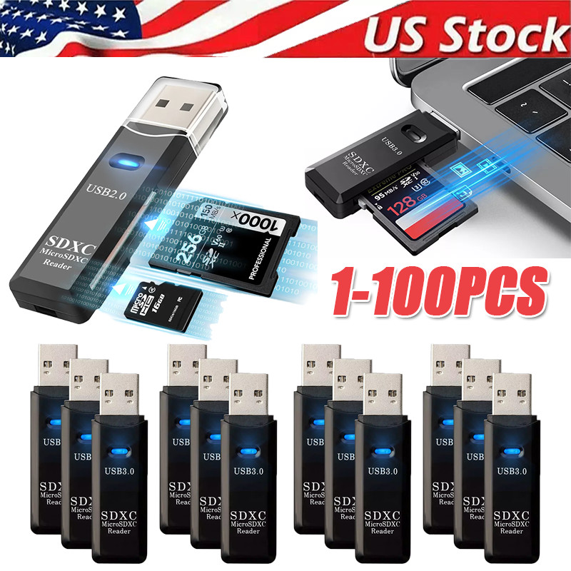 USB3.0 SD Card Reader for PC Micro SD Card to USB Adapter for Camera Memory lot