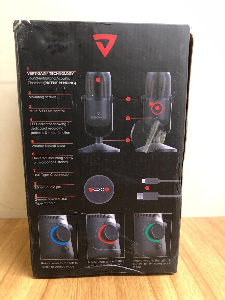 THRONMAX MDrill Zero Plus USB Microphone (Black)