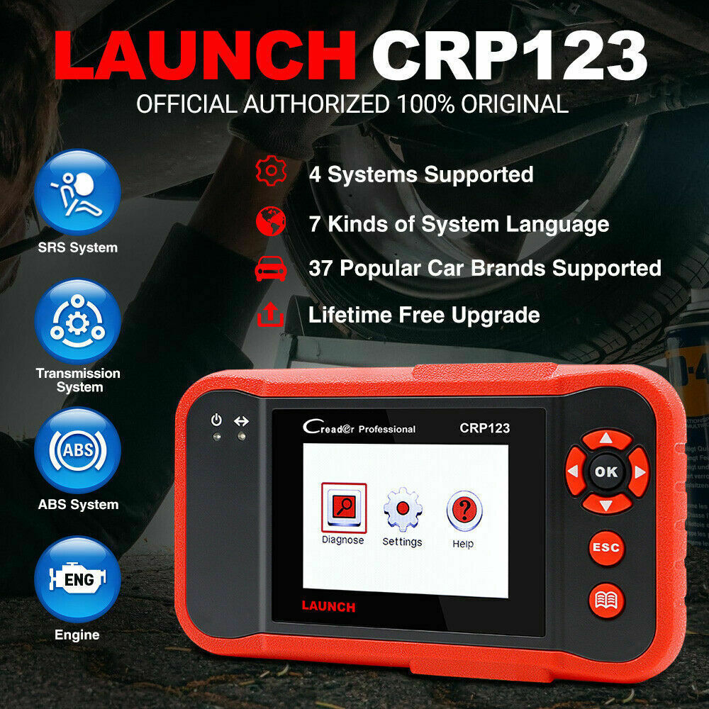LAUNCH CRP123 OBD2 Scanner Code Reader ABS SRS AT Engine Diagnostic Scan Tool