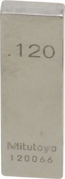 Mitutoyo 0.12" Rectangular Steel Gage Block Accuracy Grade 0, Includes Certif...