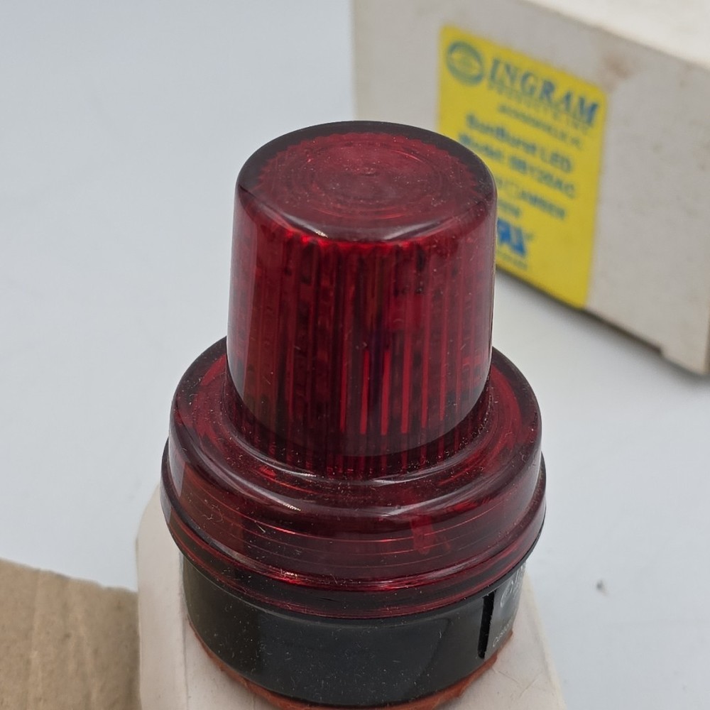Ingram Sunburst LED Strobe Red Model SB120AC NIB
