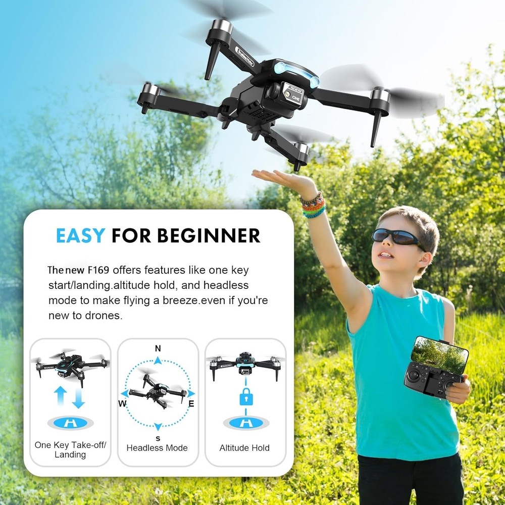 Drone with Camera 1080P HD Foldable Quadcopter 50 Min Flight Obstacle Avoidance