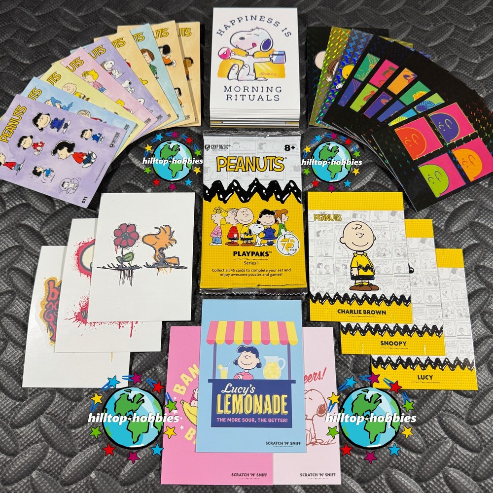 PEANUTS 75 YEARS COMPLETE 45-CARD MASTER SET +WRAPPER CRYPTOZOIC 2025 🔥