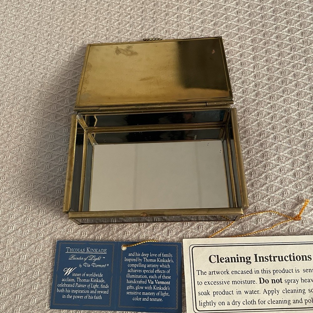 Thomas Kinkade Antique Sewing Box, Pill Box, Cigarette Case