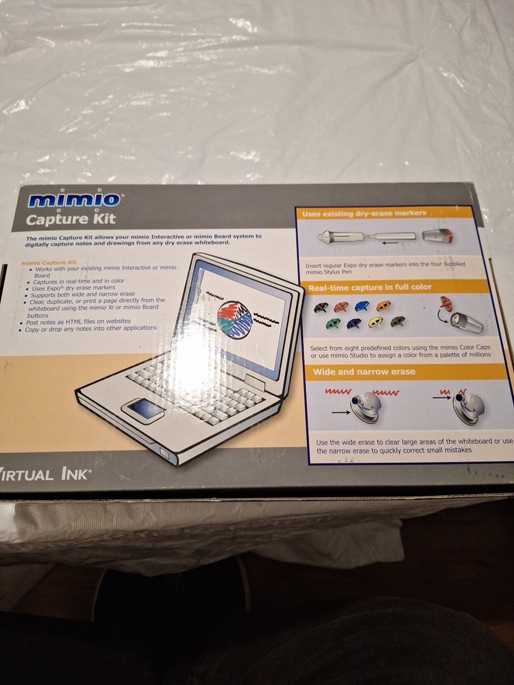 MIMIO USB INTERACTIVE WHITEBOARD CAPTURE KIT With VIRTUAL INK . New In Open Box.