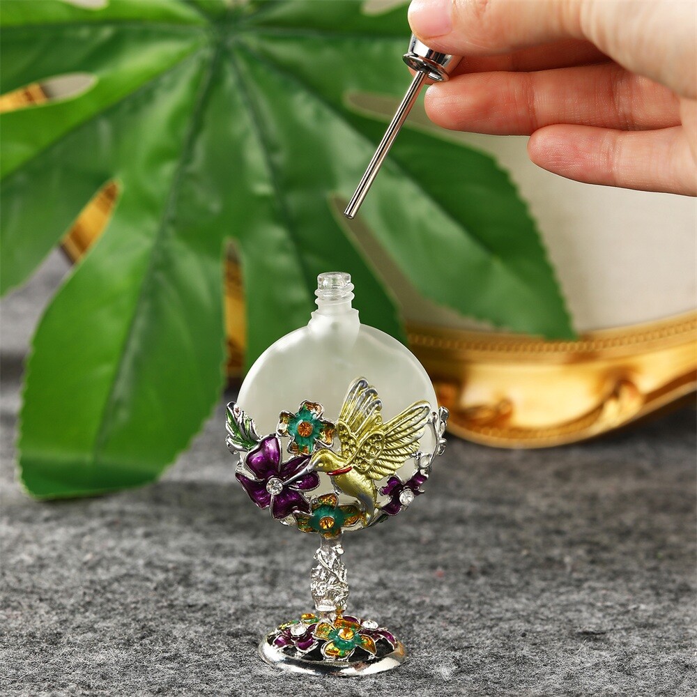 7ml Antique Glass Refillable Perfume Sample Bottle Empty Essential Oil Container