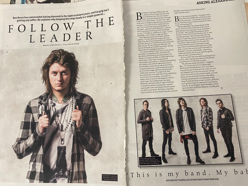 Asking Alexandria, Three Page Vintage Clipping