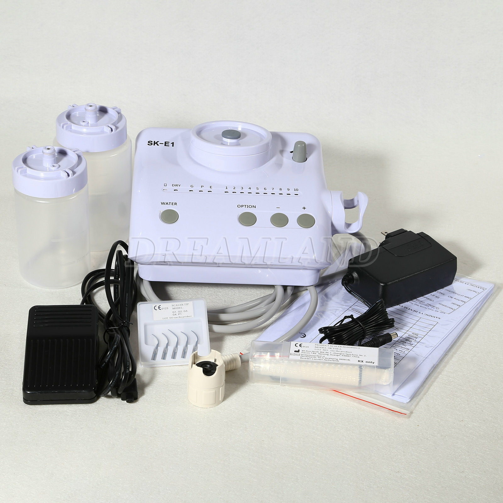 Dental Detachable Ultrasonic Piezo Scaler Handpiece Fit Woodpecker EMS 2*Bottles