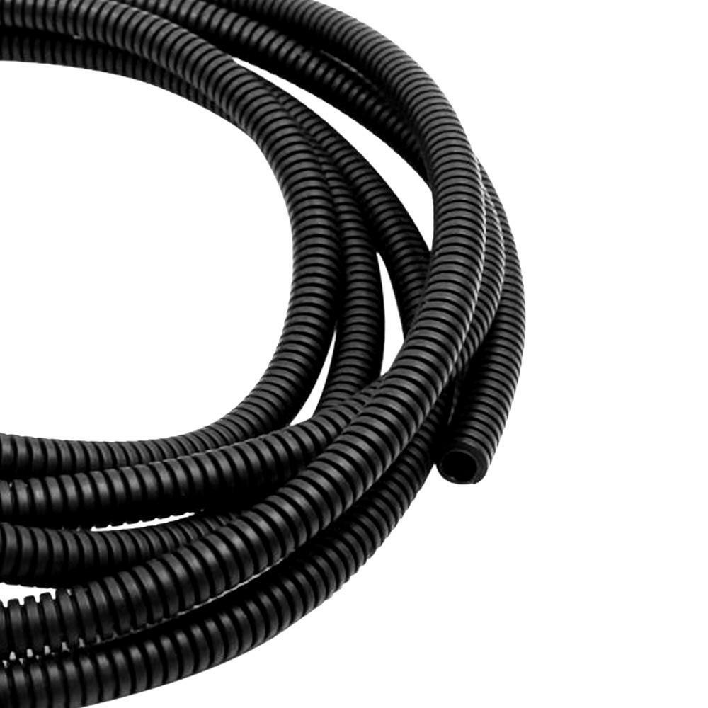 100' Ft Feet 1/4" High Quality Split Wire Loom Conduit Polyethylene Tubing Black