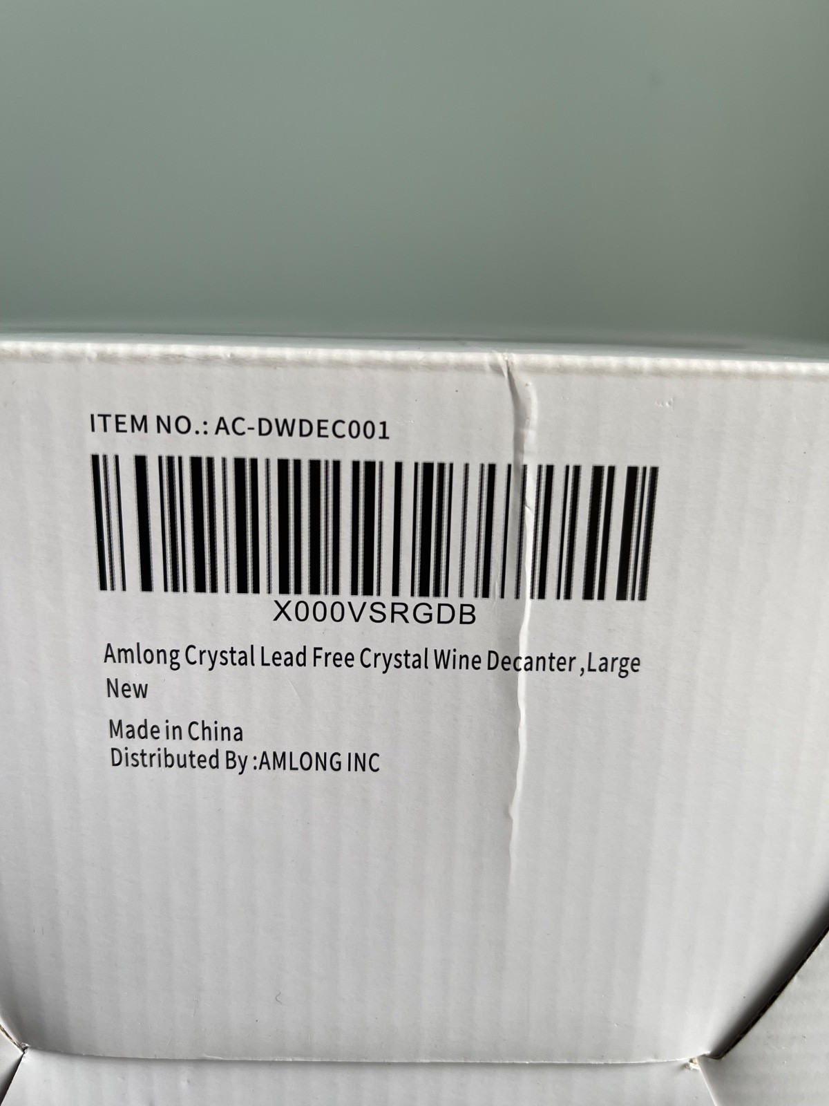 Lead-Free Large Wine Decanter, Red Wine Carafe, Crystal 58 OZ