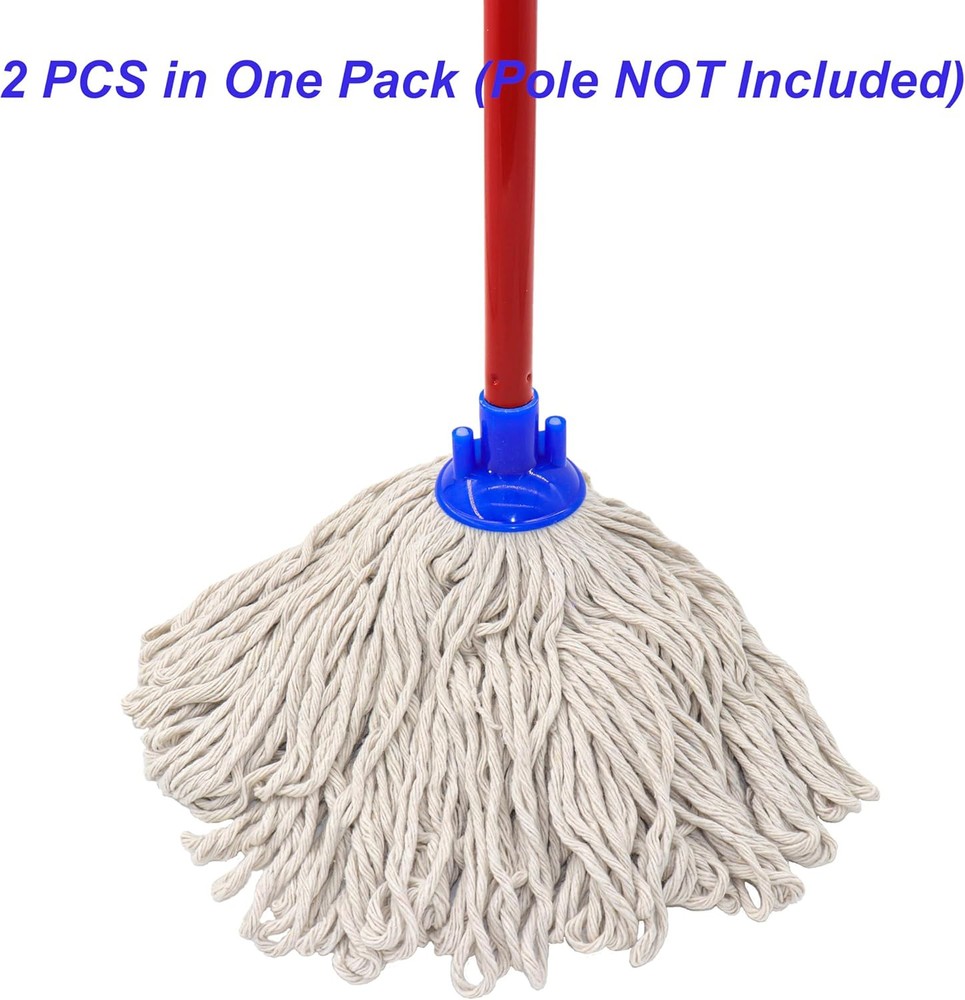 Cotton String Screw on Mop Replacement Head Compatible with All White