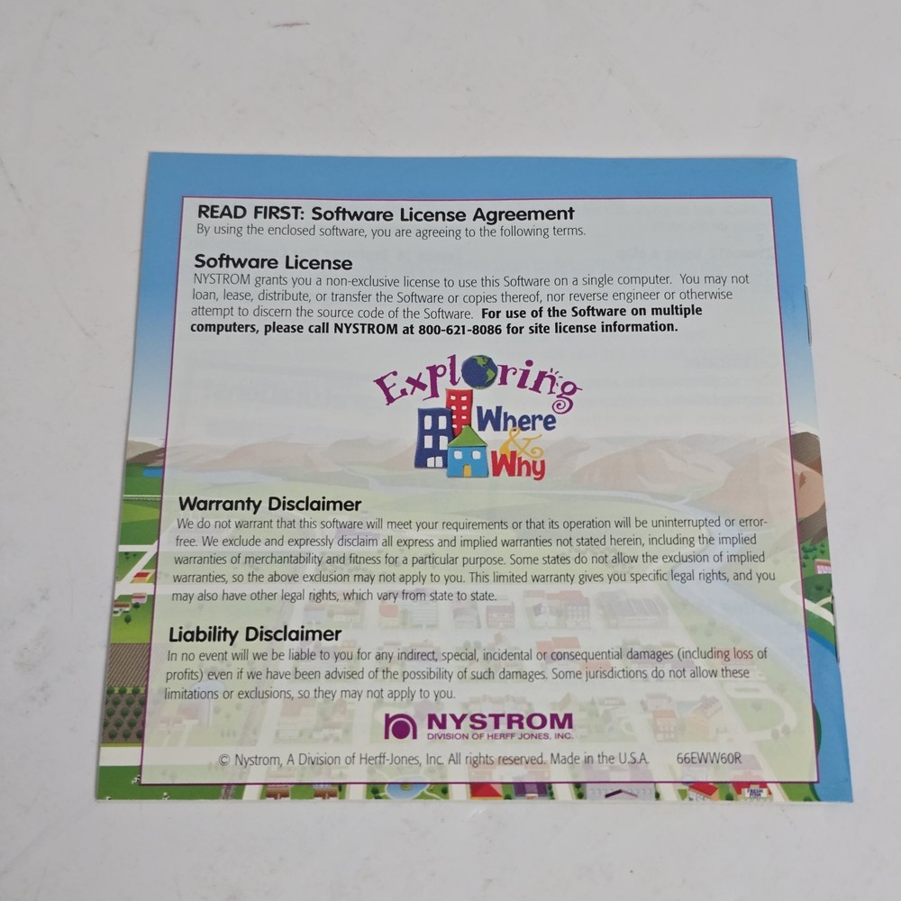 User's Guide For Grade 1 Exploring Where & Why Education CD ROM WIN 95/MAC
