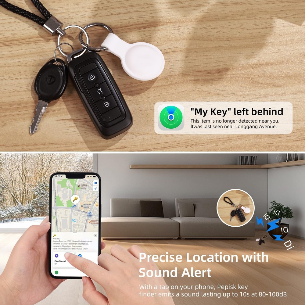 Air Tracker Tags-4 Pack[Apple MFi Certified] (iOS Only), Bluetooth Tracker fo...
