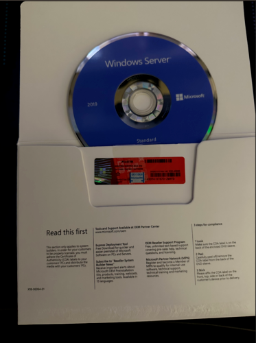 New Microsoft Windows Server 2019 Standard - New Sealed DVD Box