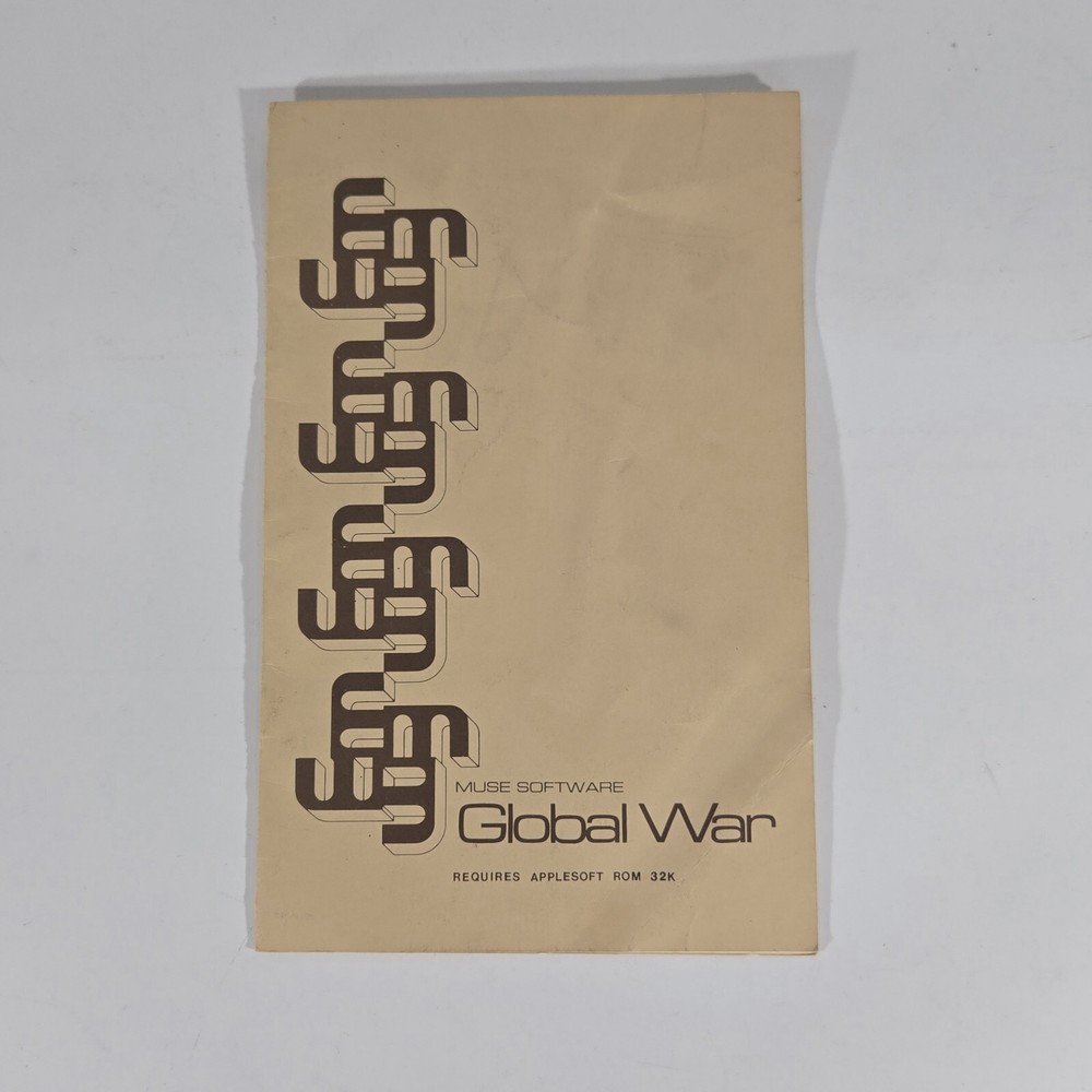 MANUAL ONLY - MUSE Software GLOBAL WAR Apple II