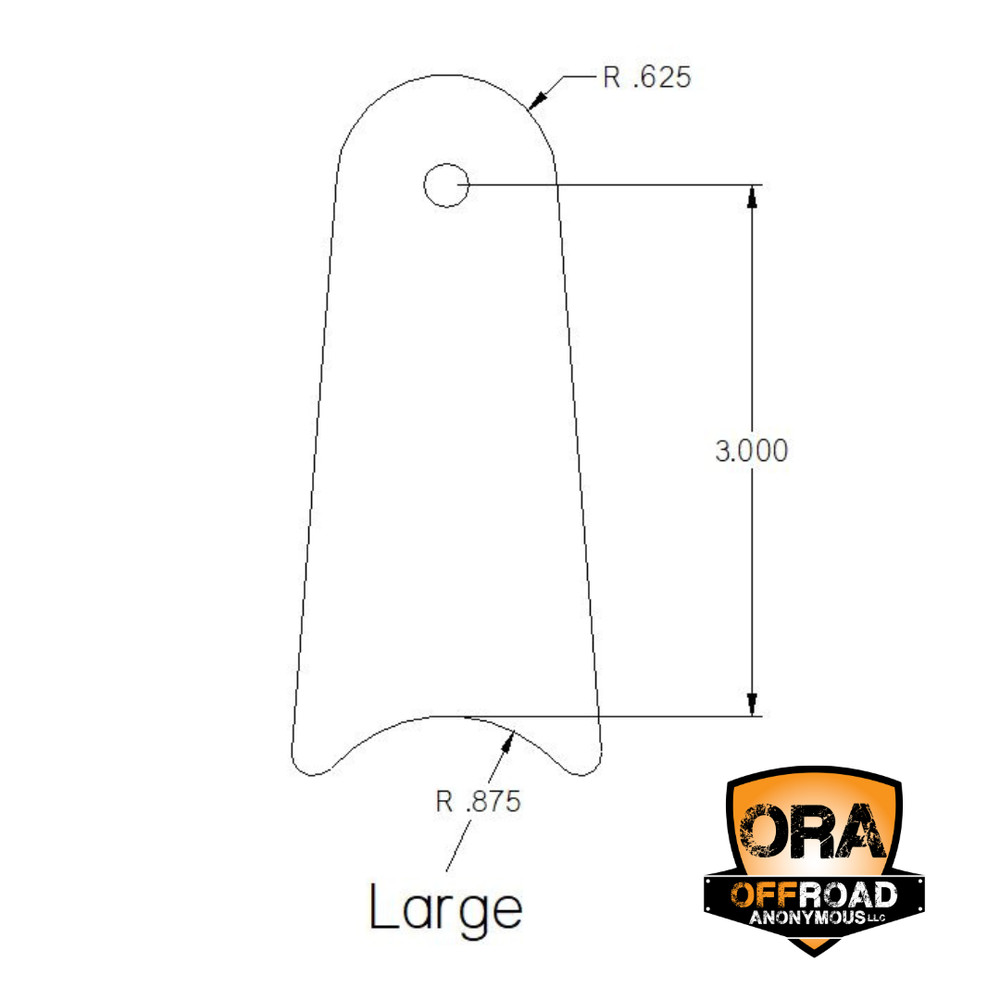 OFFROAD ANONYMOUS Slim Tube Base Tab-Quantity: Individually, Size: Medium, Thick