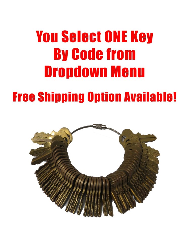 Chicago Lock Key - You select by code from drop down menu
