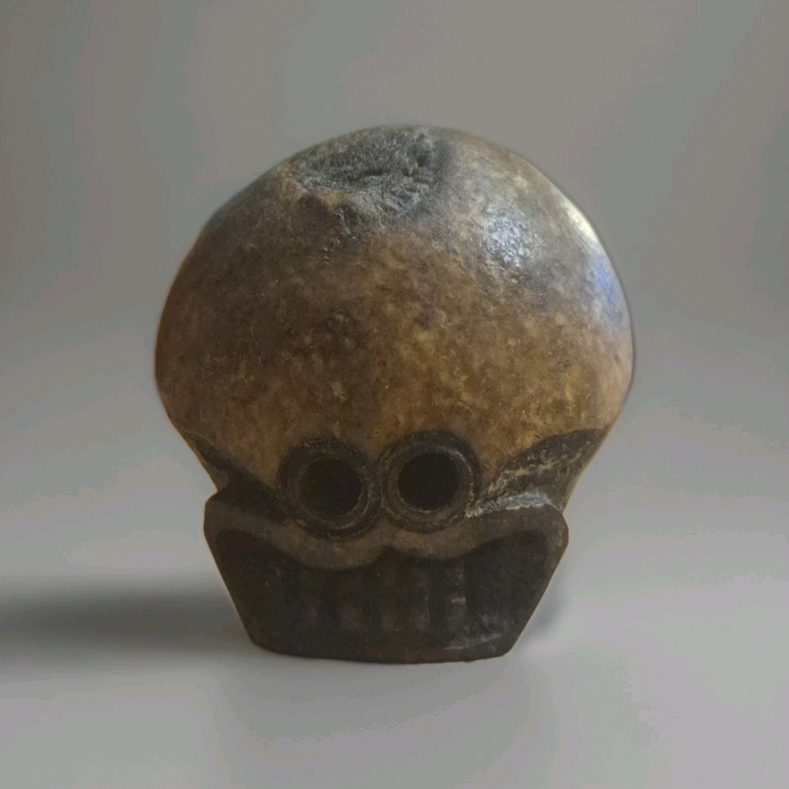 Rare Large Tibetan Kapala Citipati Bead - Relic