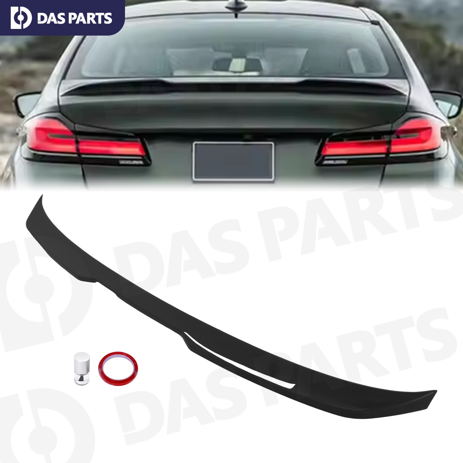 FOR 2017-2023 BMW G30 G38 530i 540i F90 M5 PRO STYLE GLOSSY BLACK TRUNK SPOILER
