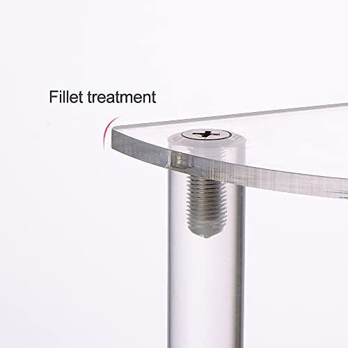 Acrylic Risers Display Stand - 3 Tier Step Display Riser- Half 1 pack Clear
