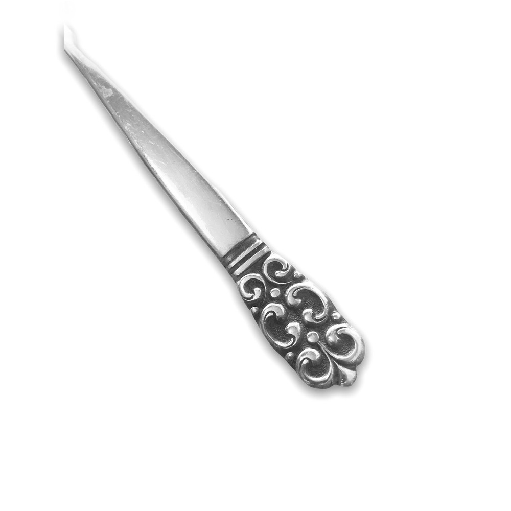 Oneida Stainless Salad Fork Flatware Black Accent Scrolls Japan Northland