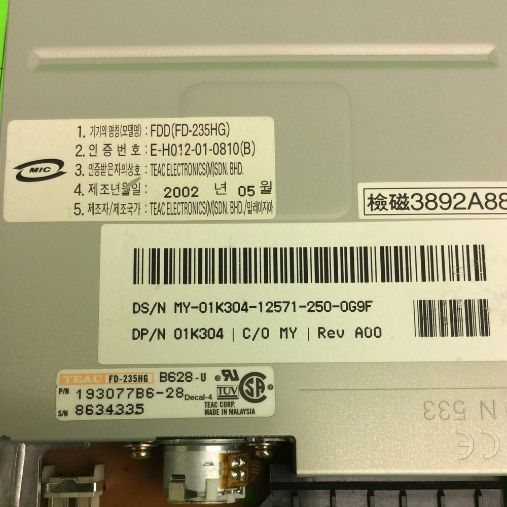 Desktop Computer Teac MY-01K304 193077B6-28 Floppy Disk Drive