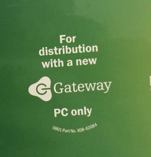 Microsoft Windows XP Home Edition 2002 Version for Gateway PC only New Sealed